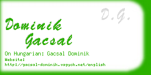 dominik gacsal business card